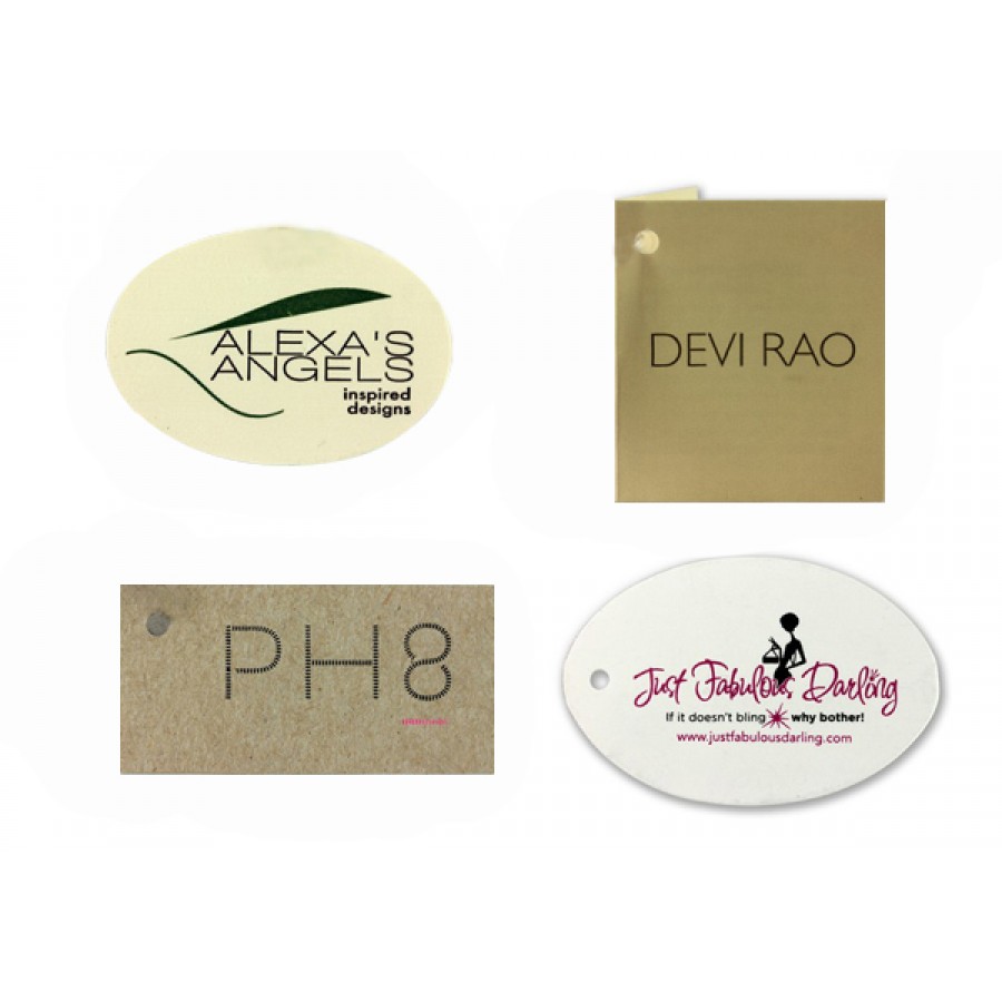 Custom Bent Oval Hang Tags