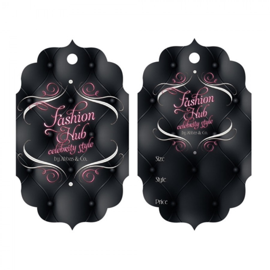 Die Cut Hair Serum Hang Tags