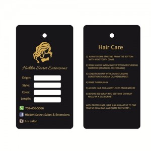 Custom Hair Serum Hang Tags