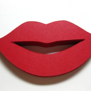 Die Cut Lips Tags