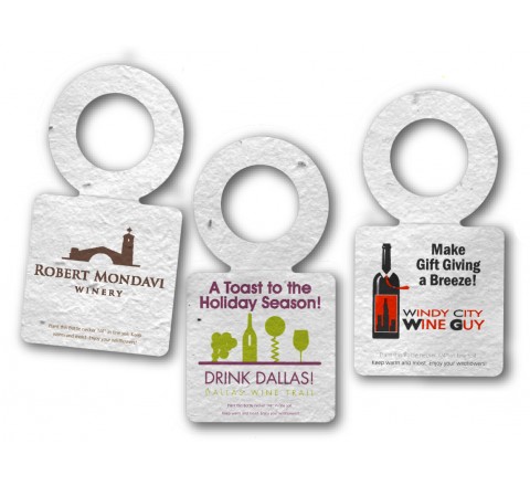 Die Cut Bottle Neck Tags