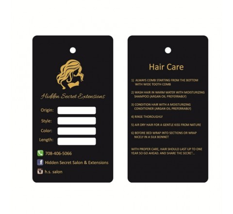 Custom Hair Serum Hang Tags