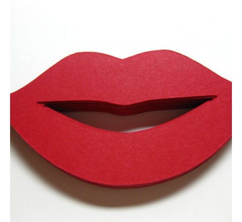 Die Cut Lips Tags