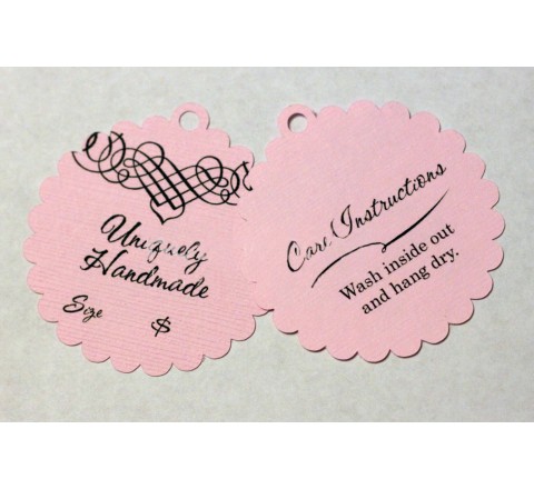 Die Cut Bent Oval Hang Tags